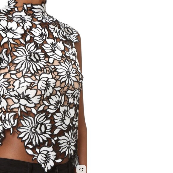 Self Portrait Lily Lace Top Size XS - Picture 8 of 12